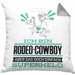 Rodeo-Cowboy Geschenk Kissen mit Füllung 40x40 Ich Bin Rodeo-Cowboy Aber Sag Doch Einfach Superheld Lustige Geschenkdiee für Rodeo-Cowboy (Grau) Grau Trendation