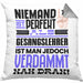 Gesangslehrer Geschenk Kissen mit Füllung 40x40 Lustige Geschenkidee für Gesangslehrer Geburtstag Niemand Ist Perfekt Aber Als Gesangslehrer Ist Man Nah Dran (Grau) Grau Trendation
