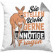 Kissen mit Füllung 40x40 mit Spruch Kundensupport Sie Stellen Wohl Gerne Unnötige Fragen Känguru (Grau) Grau Trendation
