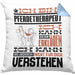 Pferdetherapeut Geschenk Kaffee-Kissen mit Füllung 40x40 Geschenkidee für Pferdetherapeut Ich Bin Pferdetherapeut Ich Kann Es Dir Erklären Jedoch Nicht Für Dich Verstehen Spruch Lustig (Grau) Blau Trendation