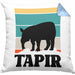 Lustige Tapir Kissen mit Füllung 40x40 Geschenk Tapir Liebhaber Grafik Retro (Grau) Blau Trendation
