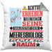 Meeresbiologe Geschenk Kissen mit Füllung 40x40 Lustiger Spruch Erheben Sie Sich Der Meeresbiologe Betritt den Raum (Grau) Grau Trendation