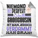 Großcousin Geschenk Kissen mit Füllung 40x40 Lustige Geschenkidee für Großcousin Geburtstag Niemand Ist Perfekt Aber Als Großcousin Ist Man Nah Dran (Grau) Grau Trendation