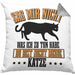Lustige Kissen mit Füllung 40x40 für Katzenbesitzer Geschenk für Katzen-Mamas (Grau) Grau Trendation