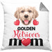 Golden Retriever Besitzer Mom Mama Kissen mit Füllung 40x40 Geschenk Lustiger Spruch Geschenkidee Golden Retriever Besitzerin (Grau) Grau Trendation