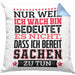Lustiger Spruch Kissen mit Füllung 40x40 Nur Weil Ich Wach Bin Heißt Es Nicht Dass Ich Fähig Bin Irgendwas Zu Tun Humor Sarkasmus (Grau) Blau Trendation