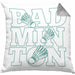 Lustige Badminton Kissen mit Füllung 40x40 Geschenk für Badmintonspieler Badminton Lehrer Coach Trainer Geschenkidee (Grau) Grau Trendation