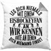 Eishockeyfan Kissen mit Füllung 40x40 Geschenk Leg Dich Niemals Mit Einem Eishockeydfan An Eishockey-Liebhaber Spieler Geschenkidee (Grau) Grau Trendation