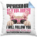 Französische Bulldogge Besitzerin Kissen mit Füllung 40x40 Geschenk Lustiger Spruch Geschenkidee Personal Stalker (Grau) Blau Trendation