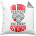 Boule Kissen mit Füllung 40x40 Geschenk Boule-Spieler Geschenkidee Spruch Für Boule Geboren Zur Arbeit (Grau) Grau Trendation