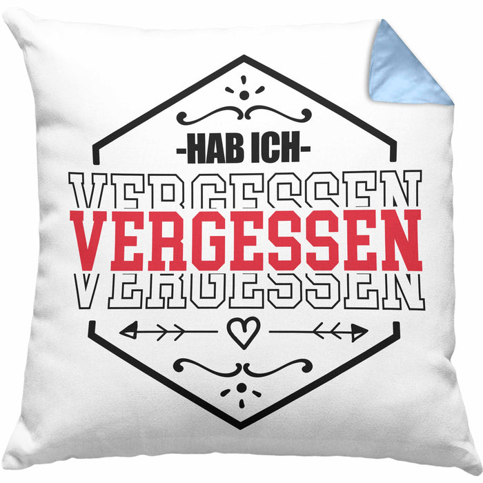 Ehemann Kissen mit Füllung 40x40 Geschenk Hab Ich Vergessen Geschenk Von Ehefrau (Grau) Blau Trendation