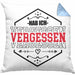 Ehemann Kissen mit Füllung 40x40 Geschenk Hab Ich Vergessen Geschenk Von Ehefrau (Grau) Blau Trendation