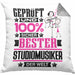 Studiomusiker Geschenk Lustiger Spruch für Studiomusiker Geschenkidee Bester Studiomusiker Der WeltKissen mit Füllung 40x40 (Grau) Grau Trendation