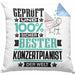 Konzertpianist Geschenk Lustiger Spruch für Konzertpianist Geschenkidee Bester Konzertpianist Der WeltKissen mit Füllung 40x40 (Grau) Blau Trendation