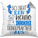 Tierheilpraktiker Kissen mit Füllung 40x40 So Sieht Ein Richtig Cooler Tierheilpraktiker Aus Geschenk Lustiger Spruch Geschenkidee (Grau) Grau Trendation