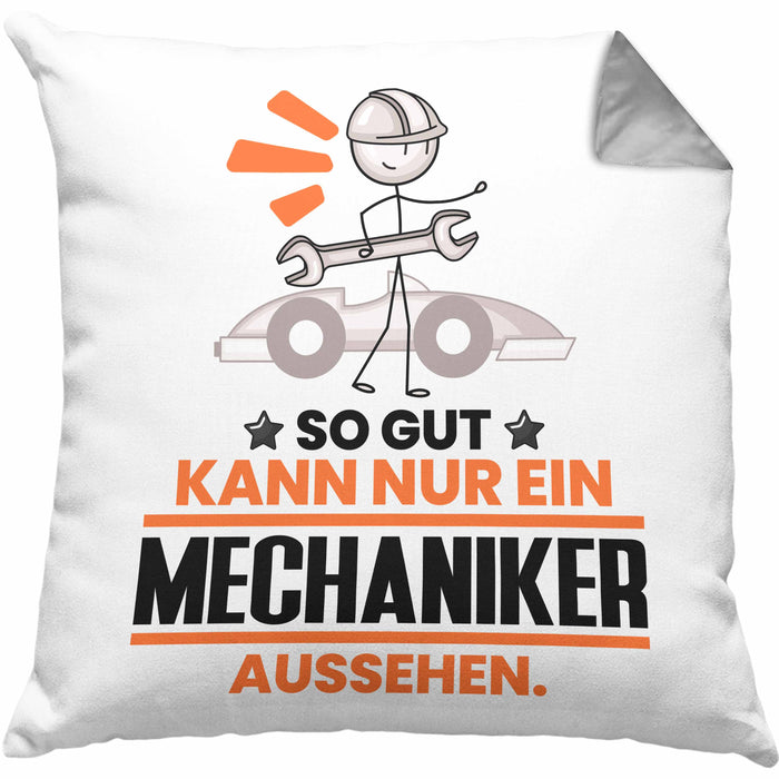 Mechaniker Geschenk Kissen mit Füllung 40x40 So Gut Kann Nur Ein Mechaniker Aussehen Geschenkidee (Grau) Grau Trendation