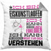 Eiskunstläufer Geschenk Kaffee-Kissen mit Füllung 40x40 Geschenkidee für Eiskunstläufer Ich Bin Eiskunstläufer Ich Kann Es Dir Erklären Jedoch Nicht Für Dich Verstehen Spruch Lustig (Grau) Grau Trendation