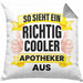 Apotheker Kissen mit Füllung 40x40 Geschenk Spruch Pharmazie Lustig (Grau) Grau Trendation