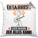 Gitarrist Kissen mit Füllung 40x40 Geschenk für Gitarrist Der Mann Der Alles Kann Geschenkidee zum Geburtstag (Grau) Grau Trendation