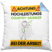 Country-Musiker Kissen mit Füllung 40x40 Geschenk Lustiger Spruch Geschenkidee für Country-Musiker Achtung Hochleistungs Country-Musiker Bei Der Arbeit (Grau) Blau Trendation