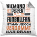 Fußballfan Geschenk Kissen mit Füllung 40x40 Lustige Geschenkidee für Fußballfan Geburtstag Niemand Ist Perfekt Aber Als Fußballfan Ist Man Nah Dran (Grau) Grau Trendation