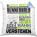 Rennfahrer Geschenk Kaffee-Kissen mit Füllung 40x40 Geschenkidee für Rennfahrer Ich Bin Rennfahrer Ich Kann Es Dir Erklären Jedoch Nicht Für Dich Verstehen Spruch Lustig (Grau) Blau Trendation