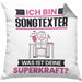 Songtexter Kissen mit Füllung 40x40 Geschenk für Songtexter Geburtstag Lustiger Spruch Was Ist Deine Superkraft (Grau) Grau Trendation