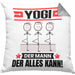 Yogi Kissen mit Füllung 40x40 Geschenk für Yogi Der Mann Der Alles Kann Geschenkidee zum Geburtstag (Grau) Grau Trendation