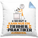 Tierheilpraktiker Geschenk Kissen mit Füllung 40x40 So Gut Kann Nur Ein Tierheilpraktiker Aussehen Geschenkidee (Grau) Blau Trendation