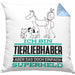Tierwohlhaber Geschenk Kissen mit Füllung 40x40 Ich Bin Tierwohlhaber Aber Sag Doch Einfach Superheld Lustige Geschenkdiee für Tierwohlhaber (Grau) Blau Trendation