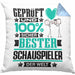 Schauspieler Geschenk Lustiger Spruch für Schauspieler Geschenkidee Bester Schauspieler Der WeltKissen mit Füllung 40x40 (Grau) Blau Trendation