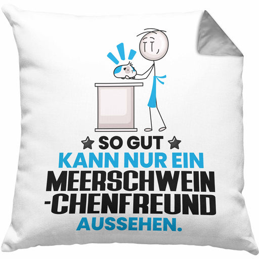 Meerschweinchenfreund Geschenk Kissen mit Füllung 40x40 So Gut Kann Nur Ein Meerschweinchenfreund Aussehen Geschenkidee (Grau) Grau Trendation