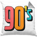 90er Jahre Kissen mit Füllung 40x40 "90's" - Retro Geschenk für Nostalgiker (Grau) Grau Trendation