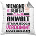 Anwalt Geschenk Kissen mit Füllung 40x40 Lustige Geschenkidee für Anwalt Geburtstag Niemand Ist Perfekt Aber Als Anwalt Ist Man Nah Dran (Grau) Grau Trendation
