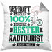 Radtourist Geschenk Lustiger Spruch für Radtourist Geschenkidee Bester Radtourist Der WeltKissen mit Füllung 40x40 (Grau) Grau Trendation