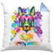 Schäferhund Besitzer Farbe Love Kissen mit Füllung 40x40 Geschenk Lustiger Spruch Geschenkidee Schäferhund Besitzerin (Grau) Blau Trendation