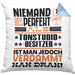 Tonstudio-Besitzer Geschenk Kissen mit Füllung 40x40 Lustige Geschenkidee für Tonstudio-Besitzer Geburtstag Niemand Ist Perfekt Aber Als Tonstudio-Besitzer Ist Man Nah Dran (Grau) Blau Trendation