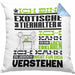 Exotische Tierhalter Geschenk Kaffee-Kissen mit Füllung 40x40 Geschenkidee für Exotische Tierhalter Ich Bin Exotische Tierhalter Ich Kann Es Dir Erklären Jedoch Nicht Für Dich Verstehen Spruch Lustig (Grau) Blau Trendation