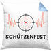 Schützenfest Kissen mit Füllung 40x40 Geschenk Schütze Sportschütze Geschenkidee (Grau) Blau Trendation