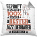 Jazz-Liebhaber Geschenk Lustiger Spruch für Jazz-Liebhaber Geschenkidee Bester Jazz-Liebhaber Der WeltKissen mit Füllung 40x40 (Grau) Grau Trendation
