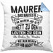 Lustige Kissen mit Füllung 40x40 für Maurer Geschenk Spruch Geschenkidee Maurer Beruf (Grau) Blau Trendation