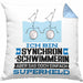 Synchronschwimmerin Geschenk Kissen mit Füllung 40x40 Ich Bin Synchronschwimmerin Aber Sag Doch Einfach Superheld Lustige Geschenkdiee für Synchronschwimmerin (Grau) Blau Trendation