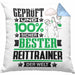 Reittrainer Geschenk Lustiger Spruch für Reittrainer Geschenkidee Bester Reittrainer Der WeltKissen mit Füllung 40x40 (Grau) Blau Trendation