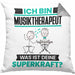 Musiktherapeut Kissen mit Füllung 40x40 Geschenk für Musiktherapeut Geburtstag Lustiger Spruch Was Ist Deine Superkraft (Grau) Grau Trendation