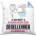 Segellehrer Geschenk Kissen mit Füllung 40x40 So Gut Kann Nur Ein Segellehrer Aussehen Geschenkidee (Grau) Blau Trendation