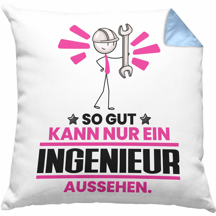 Ingenieur Geschenk Kissen mit Füllung 40x40 So Gut Kann Nur Ein Ingenieur Aussehen Geschenkidee (Grau) Blau Trendation