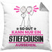 Stiefcousin Geschenk Kissen mit Füllung 40x40 So Gut Kann Nur Ein Stiefcousin Aussehen Geschenkidee (Grau) Grau Trendation