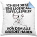 Softballspieler Geschenk Kissen mit Füllung 40x40 Lustige Geschenkidee Geburtstag für Softballspieler Ich Bin Dieser Legendäre Softballspieler Von Dem Alle Geredet Haben (Grau) Blau Trendation