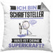 Schriftsteller Kissen mit Füllung 40x40 Geschenk für Schriftsteller Geburtstag Lustiger Spruch Was Ist Deine Superkraft (Grau) Grau Trendation