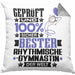 RhythmischeGymnastin Geschenk Lustiger Spruch für RhythmischeGymnastin Geschenkidee Bester RhythmischeGymnastin Der WeltKissen mit Füllung 40x40 (Grau) Grau Trendation